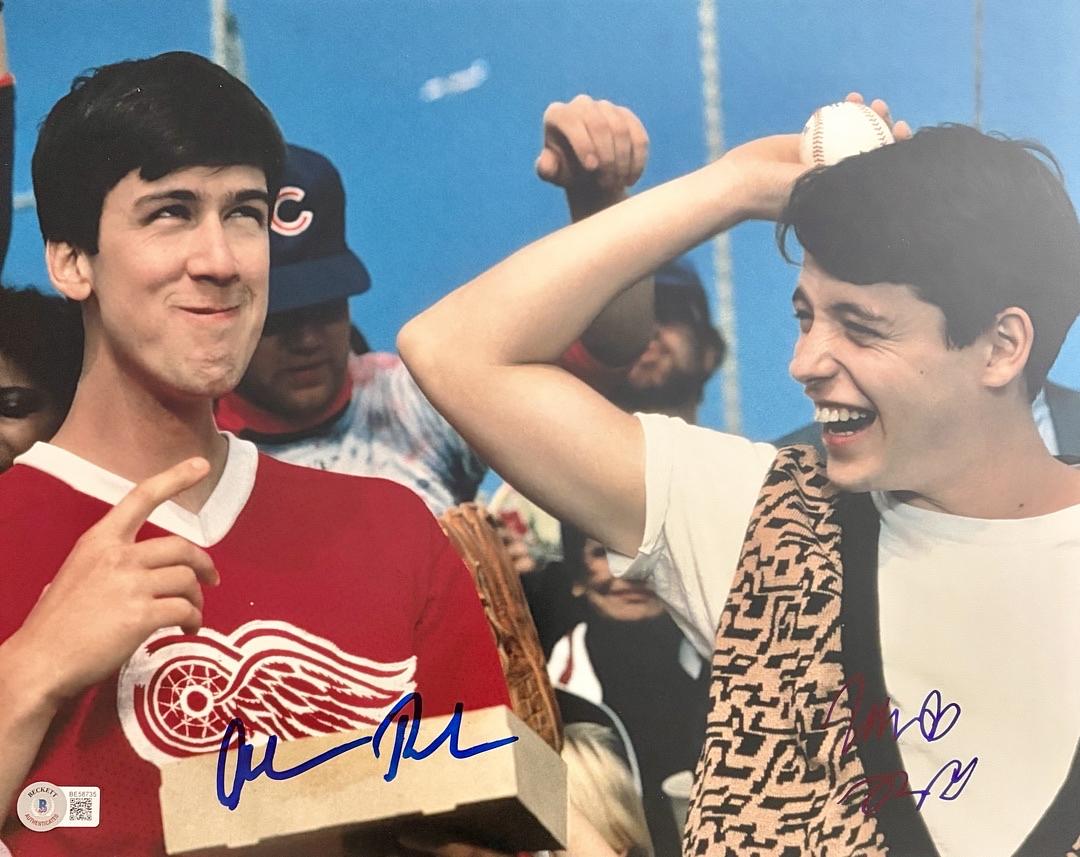 Matthew Broderick & Alan Ruck signed 11x14 (Ferris Bueller's Day Off) - Beckett COA